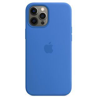 Чохол Silicone для iPhone 12 Pro Max (LUX) without MagSafe Capri Blue