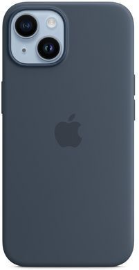 Чохол LUX Silicone Case для iPhone 14 Plus Storm Blue with MagSafe